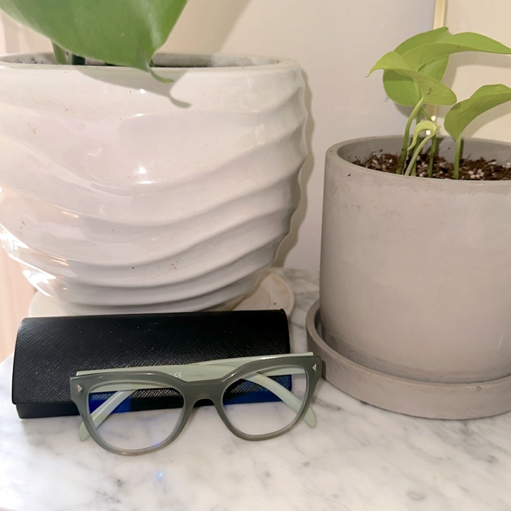 Authentic Prada VPR21S Mint Green Glasses with Blue-blocking lenses